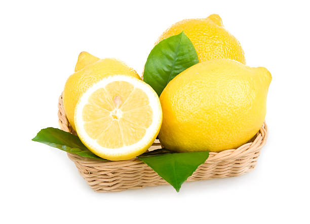 istock Ripe Yellow Lemons Isolated in Basket 98223140