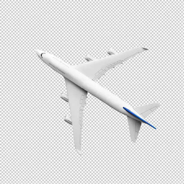 Model plane,airplane in white color mock up.clipping path