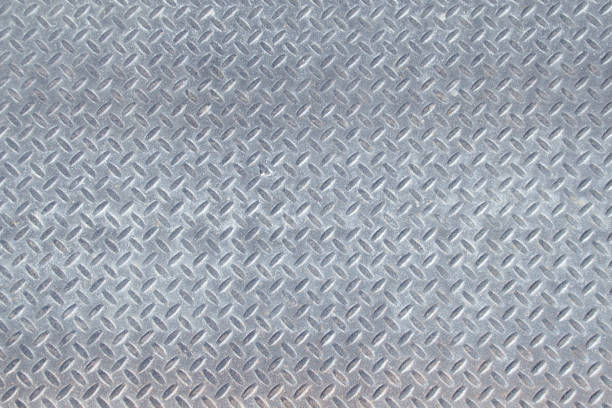 istock Grunge  Industrial Checker Plate Background Texture with Worn Rusty Embossed Raised Diamond Tread Pattern Wallpaper 982248024