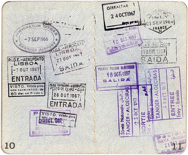 1960s United States Passport XXL (w/Clipping Path) stock photo