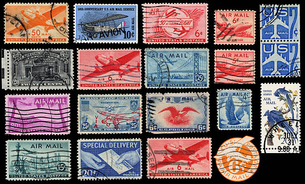 istock Vintage Air Mail Stamps 98225206