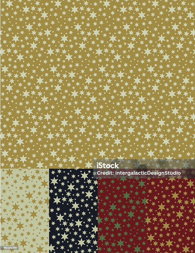 Noche estrellada patrón - arte vectorial de Color - Tipo de imagen libre de derechos
