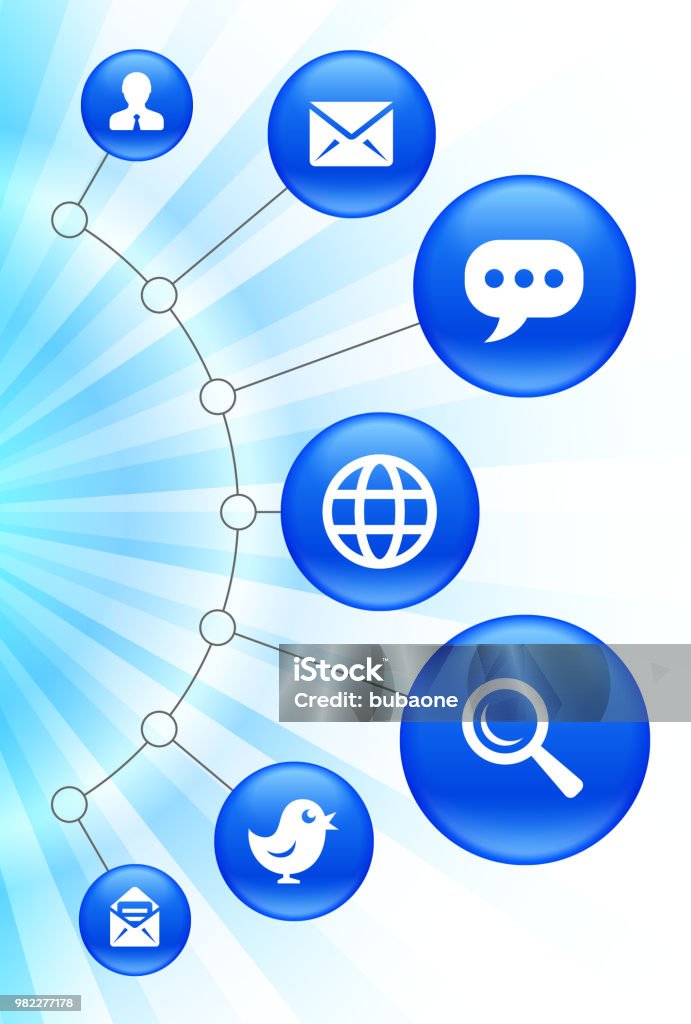 Communication Technology Tree Tree Modern Internet Communication And Technology Stock Illustration ...