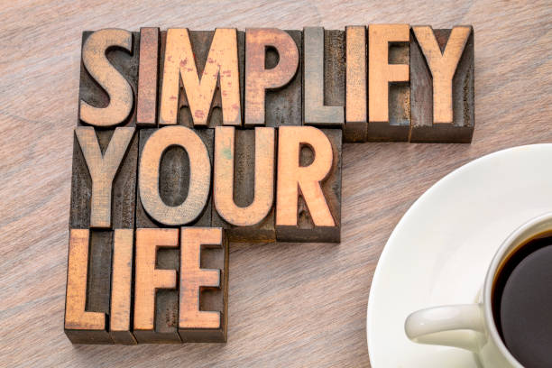 istock simplify your life - word asbtract in wood type 982285052