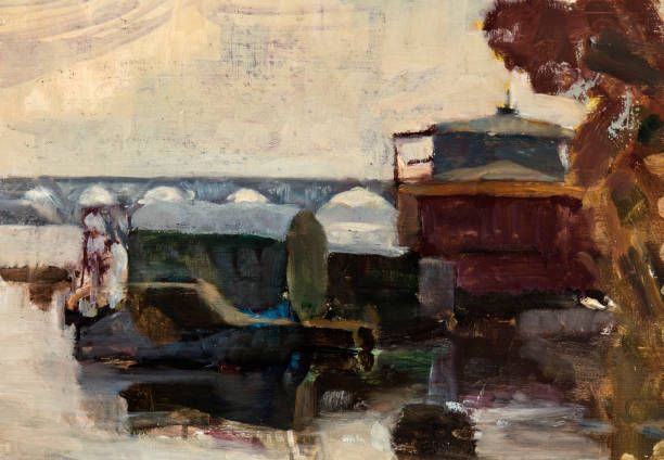 istock landscape, oil painting, hand made 982288780