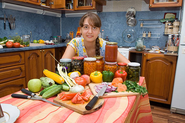 Girl with vegetables  pattyson stock pictures, royalty-free photos & images