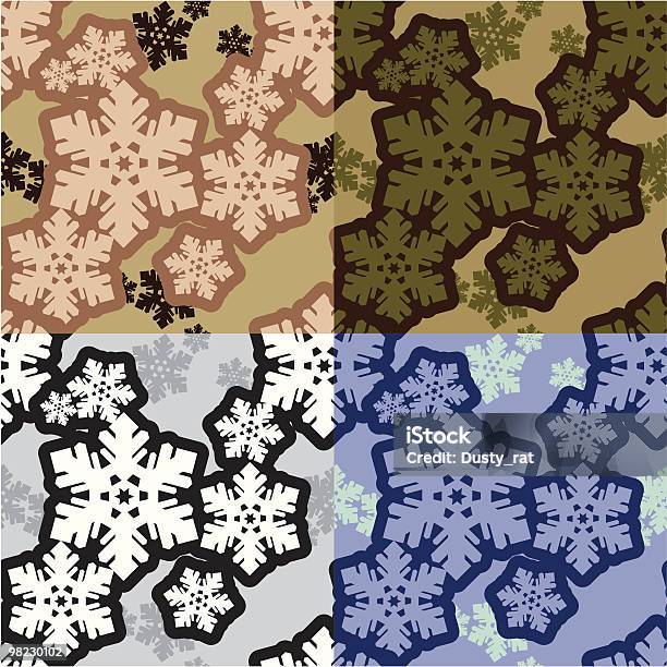 Schneeflockencamouflage Stock Vektor Art und mehr Bilder von Abstrakt - Abstrakt, Bildhintergrund, Computergrafiken