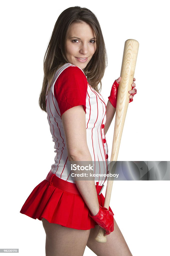 Chica de béisbol - Foto de stock de Béisbol libre de derechos
