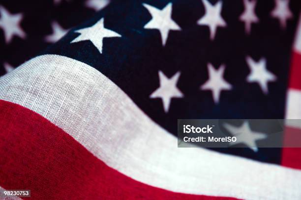 Us Flag Macro Stock Photo - Download Image Now - American Flag, Textured, Textured Effect