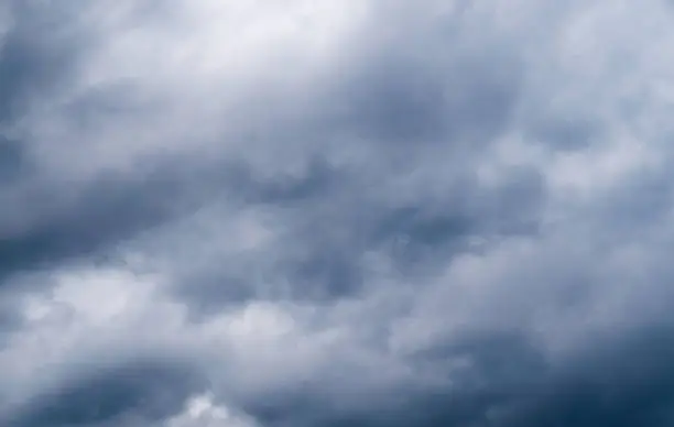 An intense horizontal background of stormy sky and cloud cover
