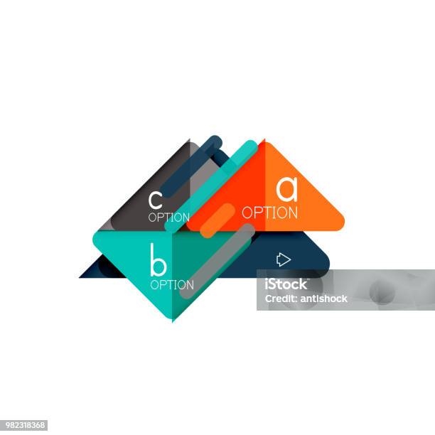 Data Visualization Graph Triangle Triangle Data Visualization Design Option Infographic Layout Stock ...