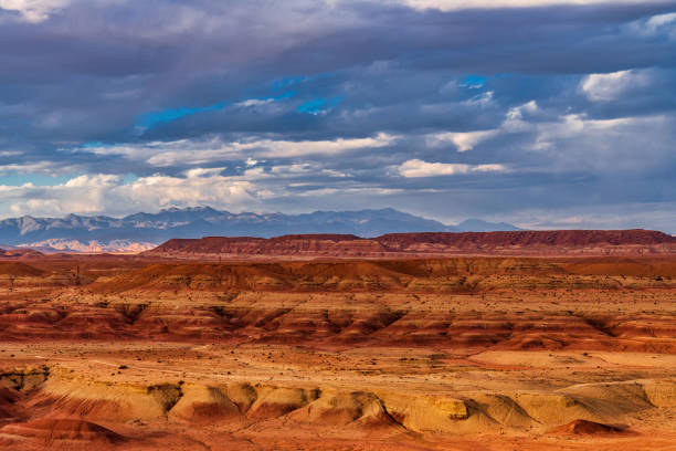 istock Scenic desert landscape in Morocco with bright blue sky 982318786