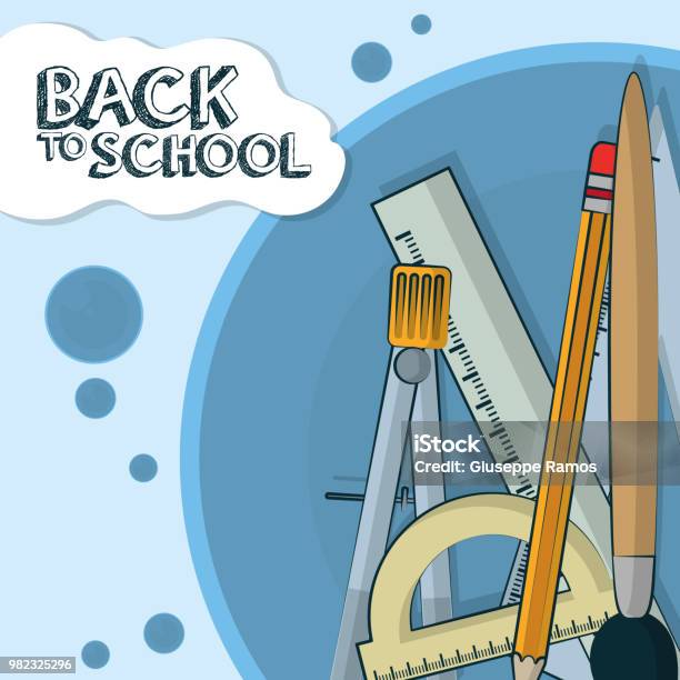 Back To School Stock Illustration - Download Image Now - Back, Back to School, Cartoon