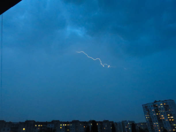 istock Lightning over the city 982328750