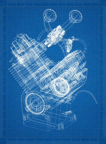 Car Engine blueprint