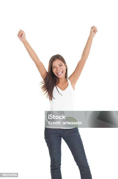 Winning Success Stock Photo - Download Image Now - Adult, Adults Only, Arms Raised