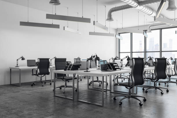 istock Contemporary coworking office interior 982358596