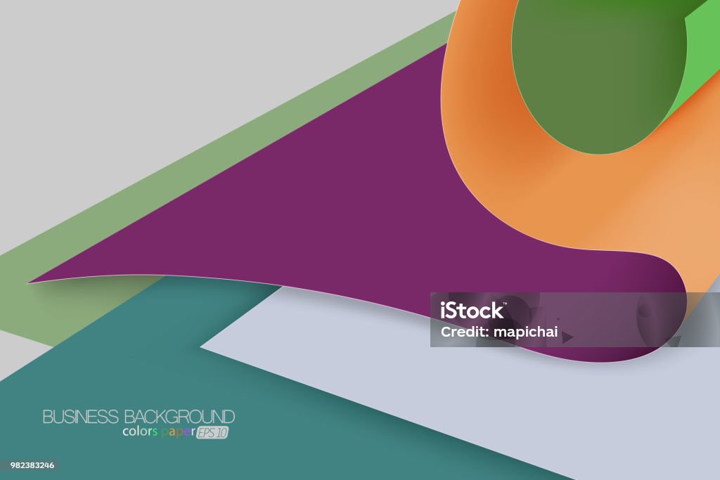 Color Overlap Paper Colored Paper Overlapping Stock Illustration - Download Image Now ...