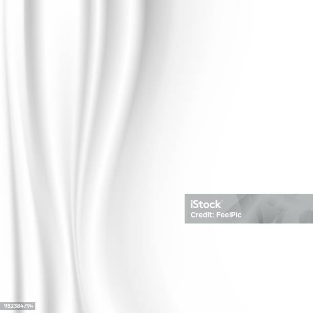White Cloth Background With Copy Space Vector Illustration Stock Illustration - Download Image Now