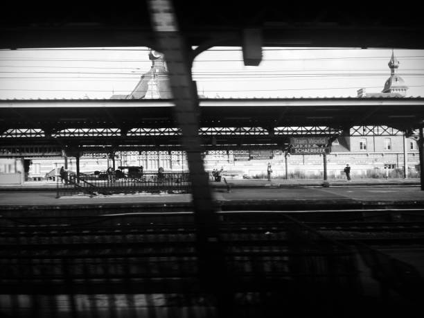 istock Train platform station railroad tracks derelict abandoned 982401650