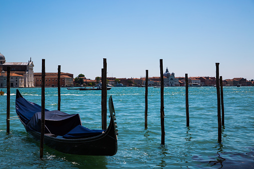 Gondolas in Venice, Italy, canale grande