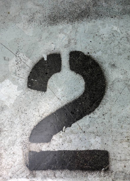 istock Written Wording in Distressed State Typography Found Number 2 Two 982410080