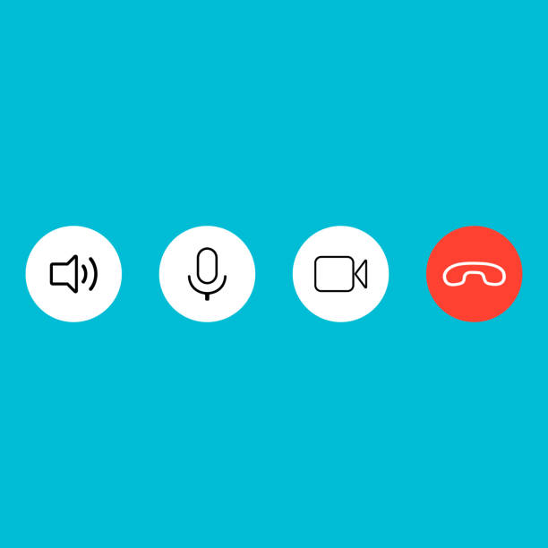 ÐеÑаÑÑ Video call icons set. Vector web icons silhouette of the wifi icon stock illustrations
