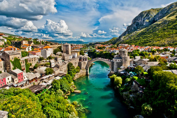 Stari Most bridge bosnia and herzegovina stock pictures, royalty-free photos & images