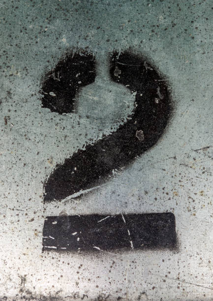 istock Written Wording in Distressed State Typography Found Number 2 Two 982414808