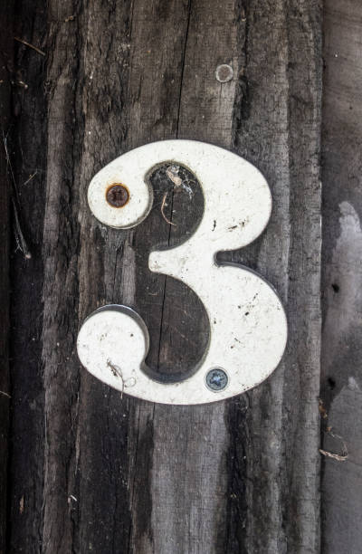 istock Written Wording in Distressed State Typography Found Number Three 3 982417764