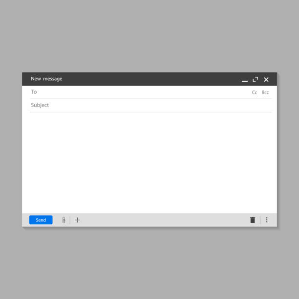 ÐÐµÑÐ°ÑÑ Email window template. Mock up. Vector illustration topics stock illustrations