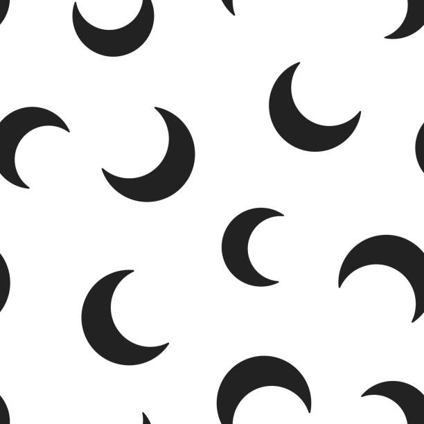 ilustraciones, imágenes clip art, dibujos animados e iconos de stock de luna noche icono transparente de fondo. ilustración de vector de concepto de negocio. patrón símbolo de luna. - 11981