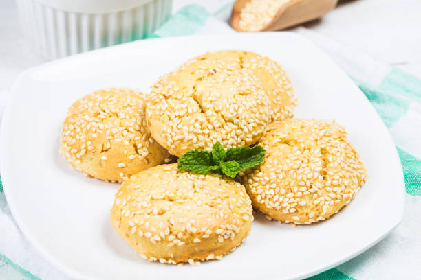 istock Homemade cookies with sesame seeds 982435748