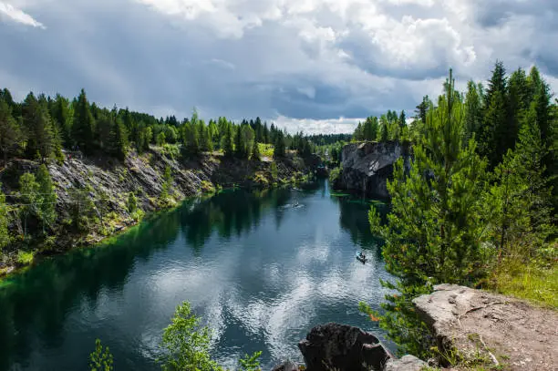 Photo of Famous beautiful marble quarry Ruskeala, Karelia, Russia