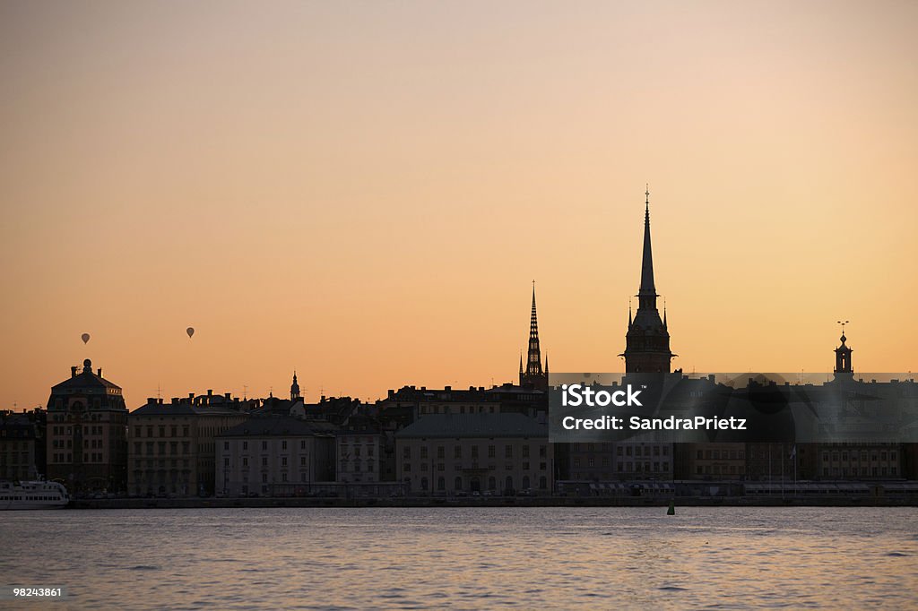 Stockholm sur la ville au coucher du soleil - Photo de Architecture libre de droits