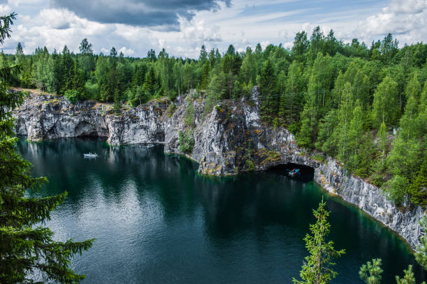 istock Famous beautiful marble quarry Ruskeala, Karelia, Russia 982440450