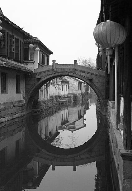 istock January. Morning in Zhouzhuang. B/w 98244101