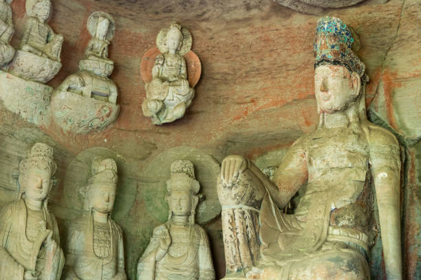 istock Chongqing dazu stone statue of Buddha 982442850