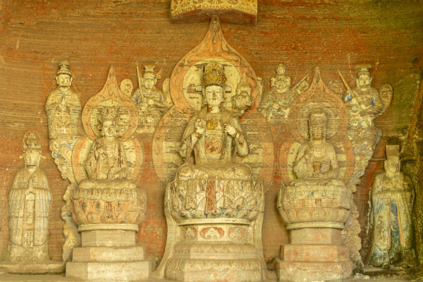 istock Chongqing dazu stone statue of Buddha 982442880