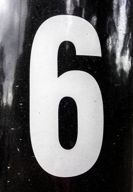 istock Written Wording in Distressed State Typography Found Number Six 6 982443714