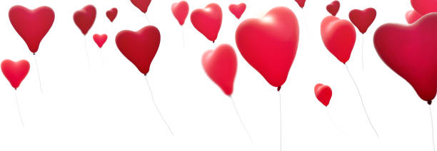 istock red heart shape balloons on white 982443726