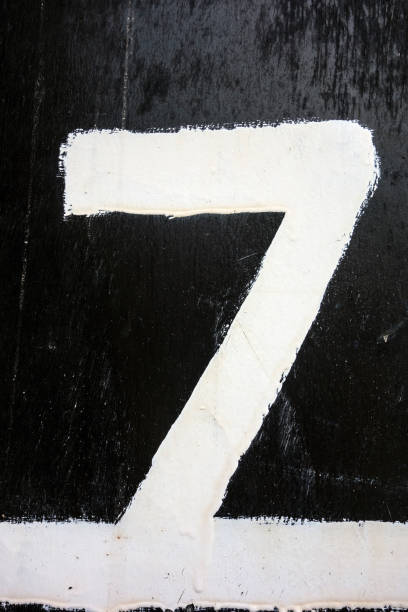istock Written Wording in Distressed State Typography Found Number Seven 7 982448750