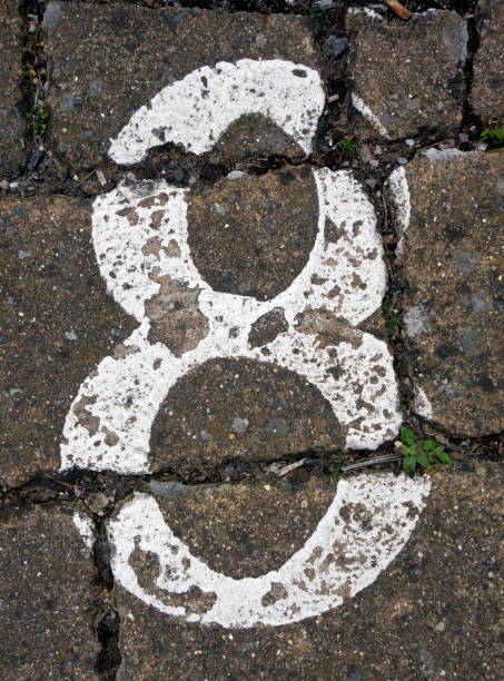 istock Written Wording in Distressed State Typography Found Number Eight 8 982458722