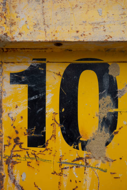 istock Written Wording in Distressed State Typography Found Number 10 Ten 982465410