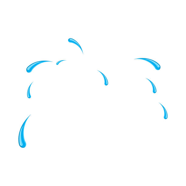 illustrations, cliparts, dessins animés et icônes de pépites de sueur pour la bande dessinée caractère vector design isolé sur blanc - drop water cartoon raindrop
