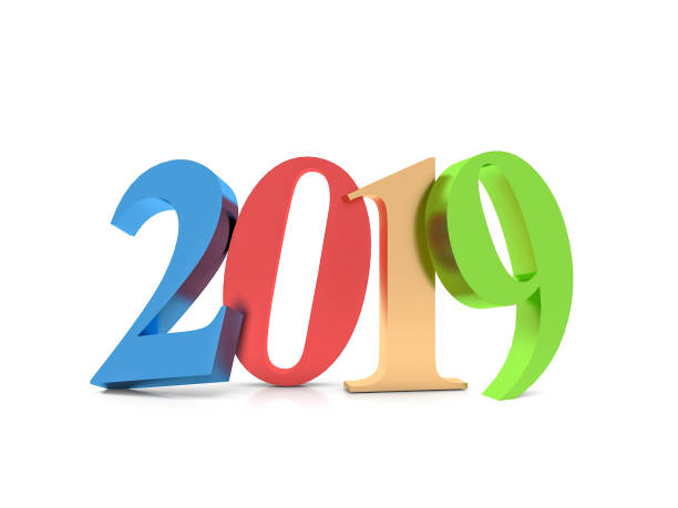 istock Happy New Year 2019 colorful , 3D rendering 982466198
