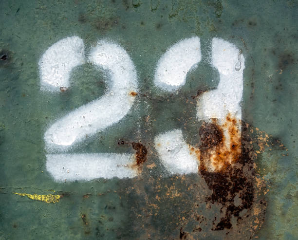 istock Written Wording in Distressed State Typography Found Number Twenty Three 23 982481390