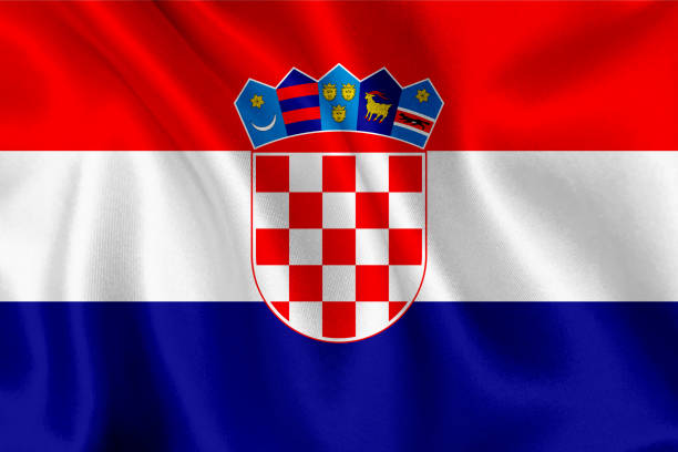 istock Flag of Croatia waving background 982486980