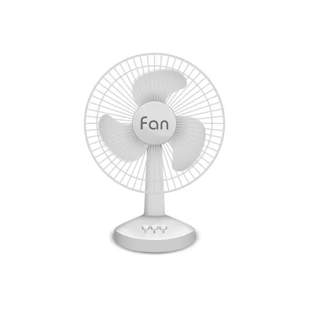 Vector illustration of desk air fan