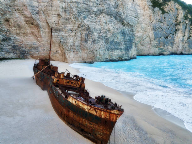 istock Zakynthos Shipwreck Beach from the Cliffs in Greece taken in Spring 2018 982503920